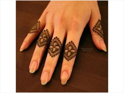 Easy Finger Mehndi Pattern